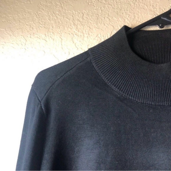 New Calvin Klein Sweater Women’s Large Black Decorative Buttons Casual Sweater - Picture 2 of 13